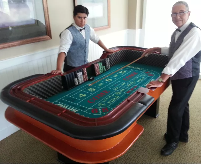 Craps Table Rentals setup